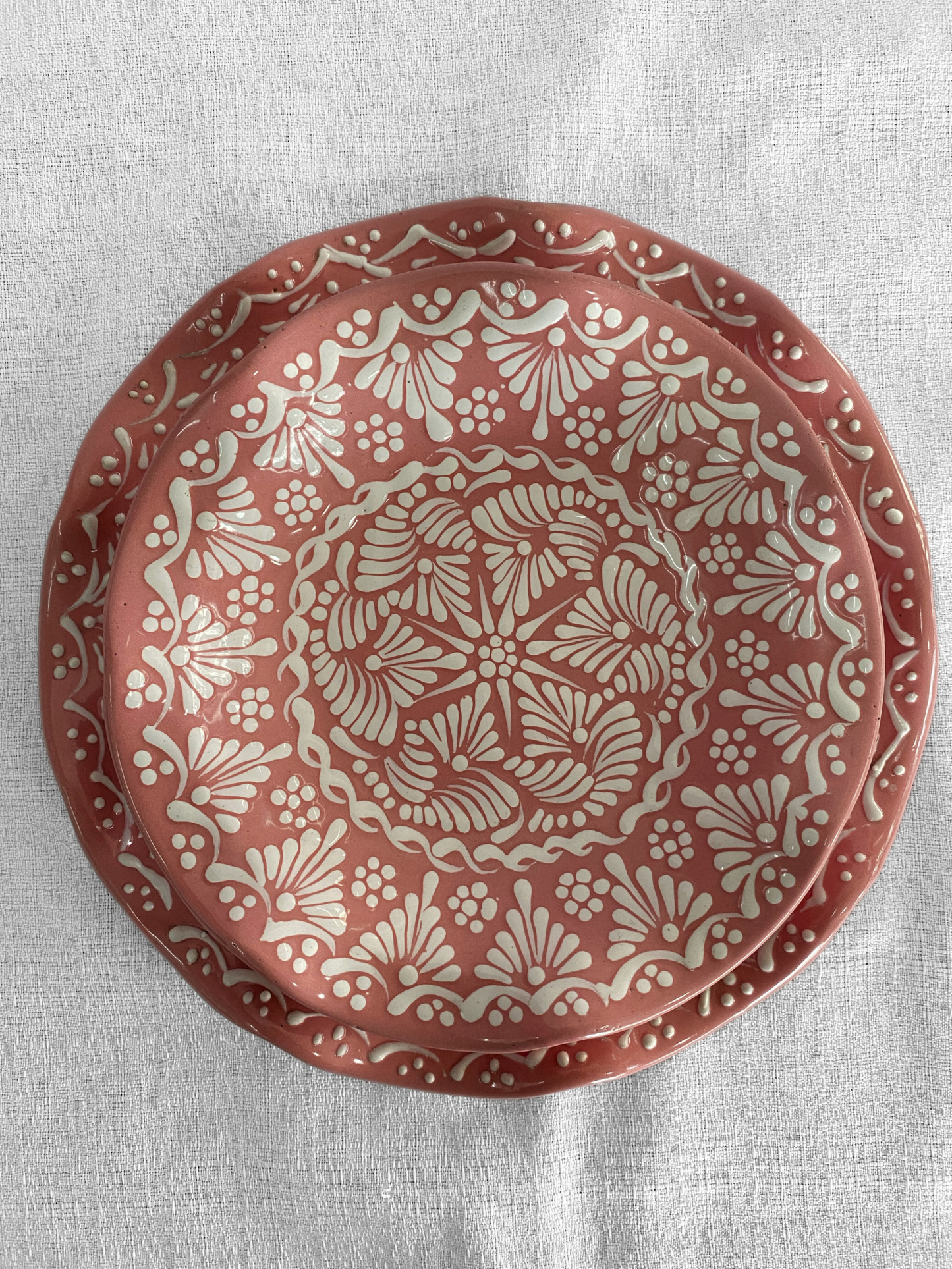 Vajilla Ondas Rosas set de 2 piezas