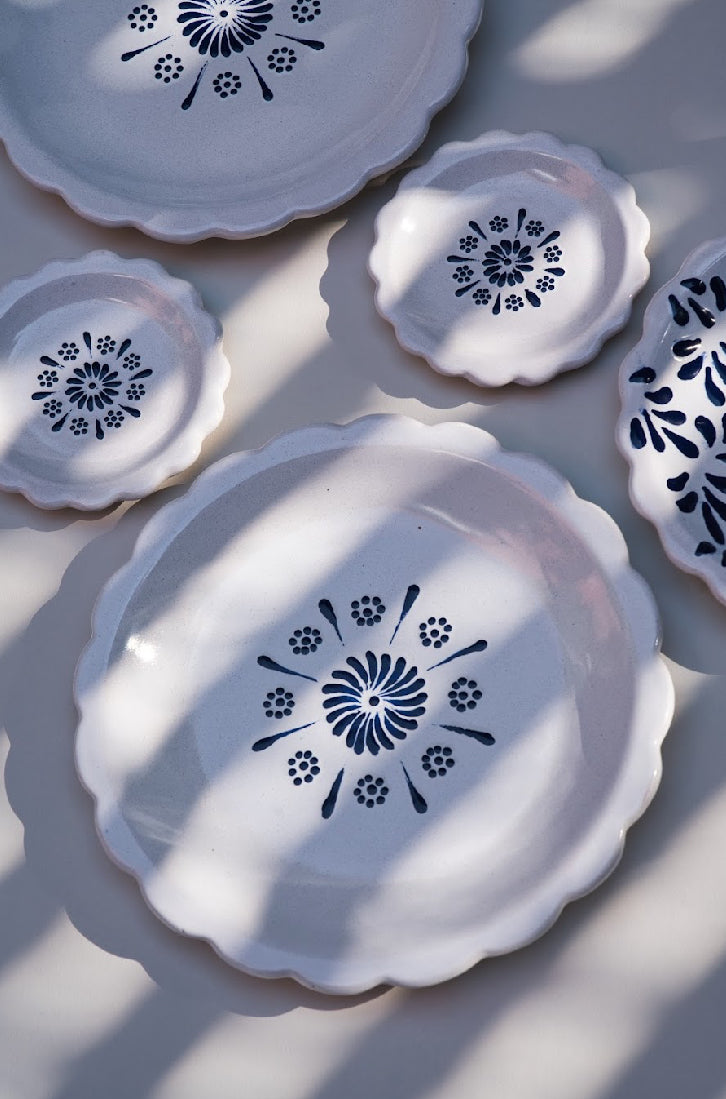 Plato de Talavera: Nube Azul