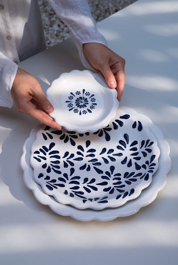 Plato de Talavera: Nube Azul